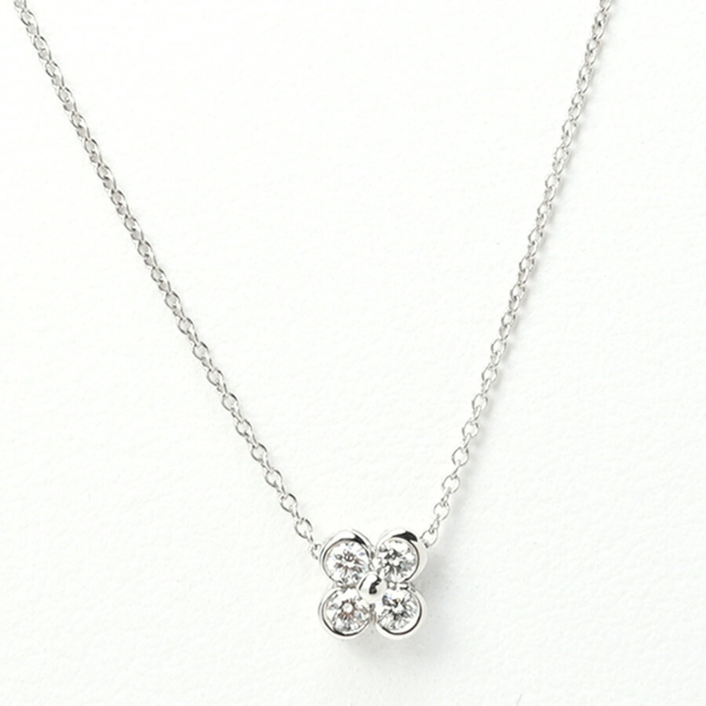 Tiffany Bezel Set Diamond Necklace Platinum